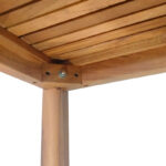 Τραπεζάκι ξαπλώστρας Poly pakoworld teak ξύλο σε φυσική απόχρωση 35x35x30εκ - Image 5