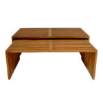 Τραπέζι Tinnie pakoworld σετ 2τεμ teak ξύλο σε φυσική απόχρωση - Image 5