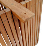 Βάση τραπεζιού εσωτερικού χώρου Darius pakoworld mindi ξύλο σε φυσική απόχρωση 60x60x75εκ - Image 3