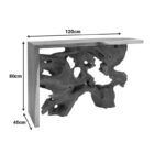 Κονσόλα Jako Inart teak ξύλο σε φυσική απόχρωση 120x40x80εκ - Image 5