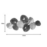 Διακοσμητικό τοίχου Salie Inart μέταλλο σε χρυσή-ροζ-κόκκινη απόχρωση 120x59x7εκ - Image 2