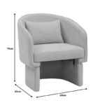 Πολυθρόνα Playmob pakoworld ύφασμα σε γκρι απόχρωση 69x65x79εκ - Image 9