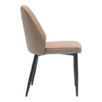 Καρέκλα Onyer pakoworld καφέ-γκρι pu με πόδι μαύρο μέταλλο 48x60x83εκ - Image 4