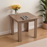 Τραπέζι Manka I pakoworld σε sonoma truffle απόχρωση 80x80x77εκ - Image 2