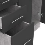 Σύνθεση κουζίνας Festa I pakoworld μελαμίνη σε ανθρακί και πάγκο σε sonoma απόχρωση 100x60x85εκ - Image 8