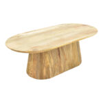 Τραπέζι σαλονιού Aithra pakoworld μασίφ ξύλο μάνγκο σε φυσική απόχρωση 120x60x42εκ - Image 2