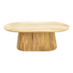 Τραπέζι σαλονιού Aithra pakoworld μασίφ ξύλο μάνγκο σε φυσική απόχρωση 120x60x42εκ - Image 3