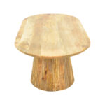 Τραπέζι σαλονιού Aithra pakoworld μασίφ ξύλο μάνγκο σε φυσική απόχρωση 120x60x42εκ - Image 4