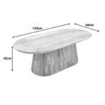 Τραπέζι σαλονιού Aithra pakoworld μασίφ ξύλο μάνγκο σε φυσική απόχρωση 120x60x42εκ - Image 7