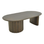 Τραπέζι σαλονιού Flute pakoworld wenge μασίφ ξύλο μάνγκο 130x65x40εκ - Image 2