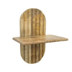 Ραφιέρα τοίχου Arcadia 3 τεμ pakoworld μασίφ ξύλο μάνγκο σε φυσική απόχρωση 30x20x40εκ - Image 2