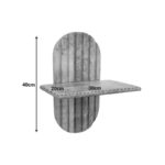 Ραφιέρα τοίχου Arcadia 3 τεμ pakoworld μασίφ ξύλο μάνγκο σε φυσική απόχρωση 30x20x40εκ - Image 4