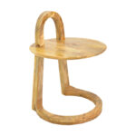 Βοηθητικό τραπέζι Kallos pakoworld μασίφ ξύλο μάνγκο σε φυσική απόχρωση 45x45x60εκ - Image 2