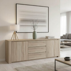 Μπουφές Kalya pakoworld σε sonoma απόχρωση 220x49x89.5εκ