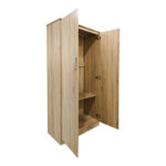 Ντουλάπα δίφυλλη Athos pakoworld σε Sonoma απόχρωση 80x42x180εκ - Image 2