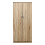 Ντουλάπα δίφυλλη Athos pakoworld σε Sonoma απόχρωση 80x42x180εκ - Image 4