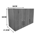 Πατάρι ντουλάπας τρίφυλλο Athos pakoworld σε λευκή απόχρωση 90x42x60εκ - Image 5