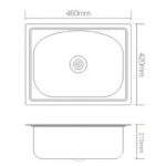 Νεροχύτης Undir ανοξείδωτος 46x42εκ - Image 2