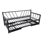 Κρεβάτι-Καναπές Remmie pakoworld μέταλλο μαύρο 90x190εκ