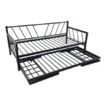 Κρεβάτι-Καναπές Remmie pakoworld μέταλλο μαύρο 90x190εκ - Image 3