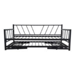 Κρεβάτι-Καναπές Remmie pakoworld μέταλλο μαύρο 90x190εκ - Image 5