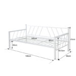 Κρεβάτι-Καναπές Remmie pakoworld μέταλλο μαύρο 90x190εκ - Image 8