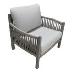 Σαλόνι εξωτερικού χώρου Feralda pakoworld μπεζ αλουμίνιο-rope με ύφασμα σε απόχρωση ανοιχτό γκρι - Image 3