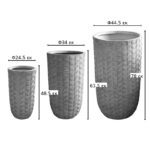 Κασπώ Kallena pakoworld σετ 3τεμ κεραμικό σε γκρι-μπεζ απόχρωση - Image 2