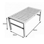 Σαλόνι Gardenly pakoworld σετ 4τμχ αλουμίνιο σε λευκή απόχρωση με μπεζ μαξιλάρια - Image 8