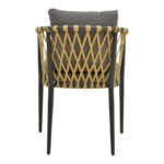 Πολυθρόνα Peluxe pakoworld αλουμίνιο ανθρακί-pe σχοινί φυσικό-μαξιλάρια γκρι 57x60x78εκ - Image 6