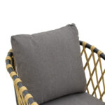 Πολυθρόνα Peluxe pakoworld αλουμίνιο ανθρακί-pe σχοινί φυσικό-μαξιλάρια γκρι 57x60x78εκ - Image 7