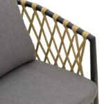 Πολυθρόνα Peluxe pakoworld αλουμίνιο ανθρακί-pe σχοινί φυσικό-μαξιλάρια γκρι 57x60x78εκ - Image 8