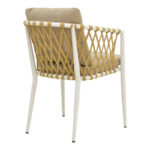 Πολυθρόνα Peluxe pakoworld αλουμίνιο λευκό-pe σχοινί φυσικό-μαξιλάρια μπεζ 57x60x78εκ - Image 3