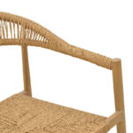 Πολυθρόνα Rayana pakoworld στοιβαζόμενη αλουμίνιο - pe rattan σε φυσική απόχρωση 56x61,5x77,5εκ - Image 7