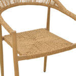 Πολυθρόνα Rayana pakoworld στοιβαζόμενη αλουμίνιο - pe rattan σε φυσική απόχρωση 56x61,5x77,5εκ - Image 8