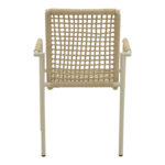 Πολυθρόνα Esence pakoworld στοιβαζόμενη αλουμίνιο cappuccino με pe σχοινί σε μπεζ απόχρωση 56x61,5x87,5εκ - Image 6