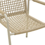 Πολυθρόνα Esence pakoworld στοιβαζόμενη αλουμίνιο cappuccino με pe σχοινί σε μπεζ απόχρωση 56x61,5x87,5εκ - Image 9