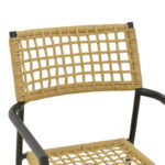 Πολυθρόνα Castal pakoworld στοιβαζόμενη μέταλλο σε μαύρο -pe σχοινί σε φυσική απόχρωση 53x59x84εκ - Image 7