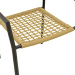 Πολυθρόνα Castal pakoworld στοιβαζόμενη μέταλλο σε μαύρο -pe σχοινί σε φυσική απόχρωση 53x59x84εκ - Image 8