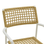 Πολυθρόνα Castal pakoworld στοιβαζόμενη μέταλλο σε λευκή -pe σχοινί σε φυσική απόχρωση 53x59x84εκ - Image 7