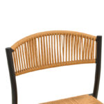 Καρέκλα Cura pakoworld στοιβαζόμενη αλουμίνιο σε μαύρη -pe rattan σε φυσική απόχρωση 53x59x78εκ - Image 7