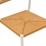 Καρέκλα Cura pakoworld στοιβαζόμενη αλουμίνιο σε λευκή -pe rattan σε φυσική απόχρωση 53x59x78εκ - Image 8