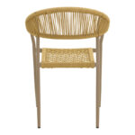 Πολυθρόνα Ammos pakoworld στοιβαζόμενη αλουμίνιο μόκα-pe σχοινί σε φυσική απόχρωση 57x61x82εκ - Image 6