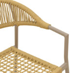 Πολυθρόνα Ammos pakoworld στοιβαζόμενη αλουμίνιο μόκα-pe σχοινί σε φυσική απόχρωση 57x61x82εκ - Image 8