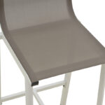 Σκαμπό μπαρ Melina pakoworld στοιβαζόμενη αλουμίνιο σε λευκή- textline σε γκρι απόχρωση 57x52,5x106,5εκ - Image 8