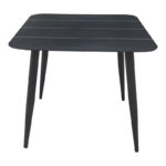 Τραπέζι Vista pakoworld αλουμίνιο σε μαύρη απόχρωση 80x80x72εκ - Image 2