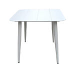 Τραπέζι Vista pakoworld αλουμίνιο σε λευκή απόχρωση 80x80x72εκ - Image 2