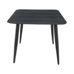 Τραπέζι Vista pakoworld αλουμίνιο σε ανθρακί απόχρωση 80x80x72εκ - Image 2