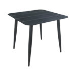 Τραπέζι Vista pakoworld αλουμίνιο σε ανθρακί απόχρωση 80x80x72εκ