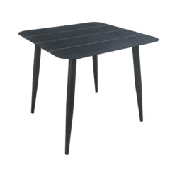 Τραπέζι Vista pakoworld αλουμίνιο σε ανθρακί απόχρωση 80x80x72εκ